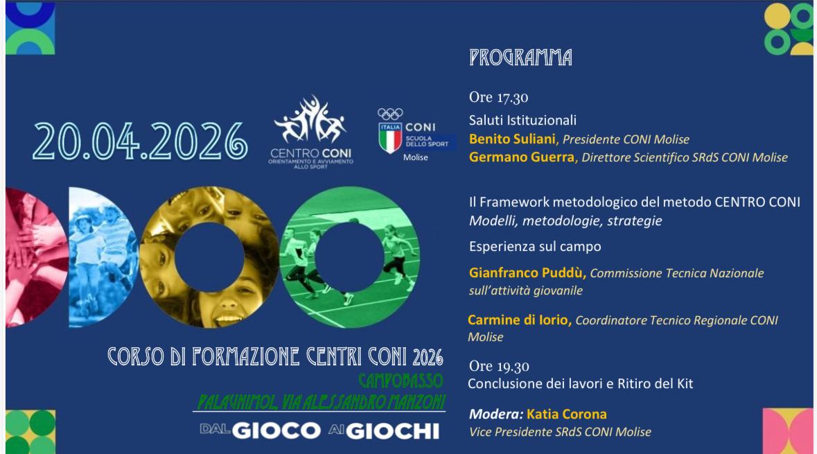 Corso di formazione Centri Coni 2026 - CAMPOBASSO