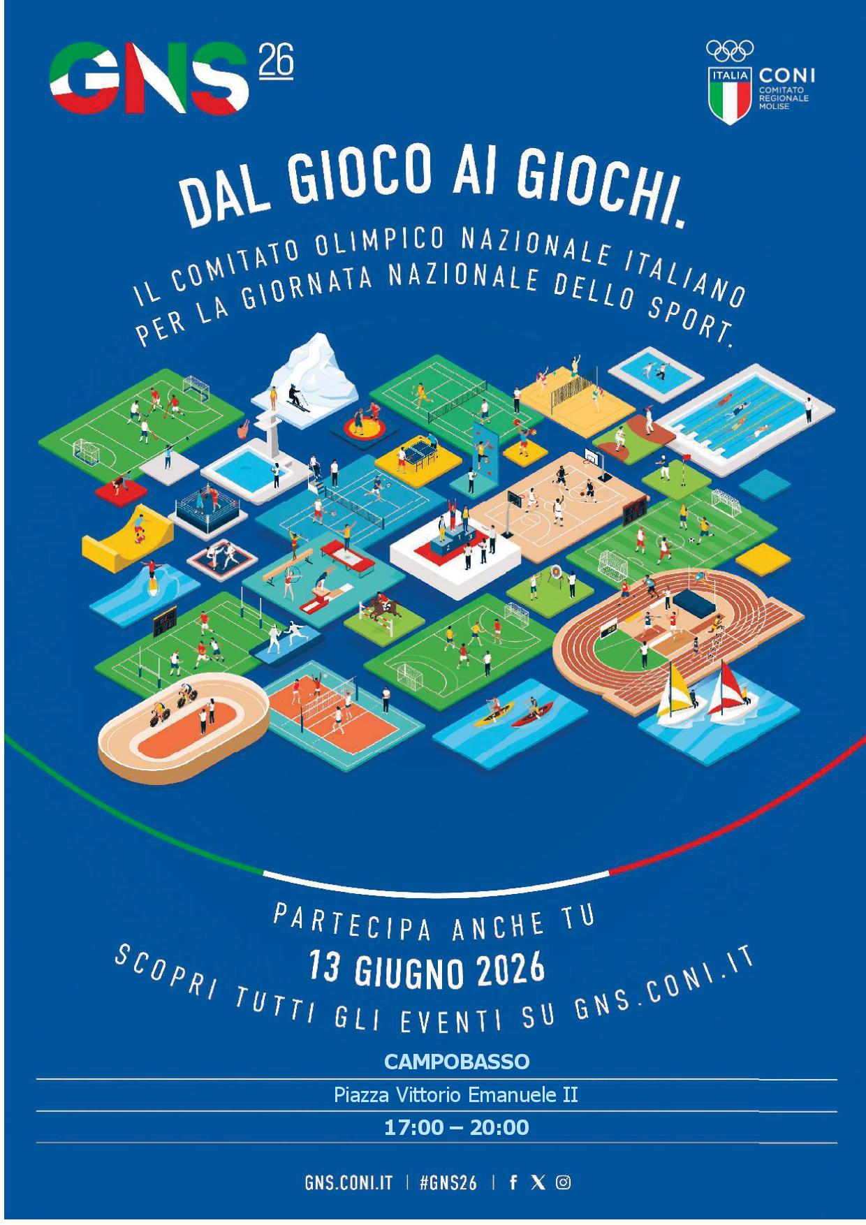GIORNATA NAZIONALE DELLO SPORT - CAMPOBASSO, 13 GUGNO 2026