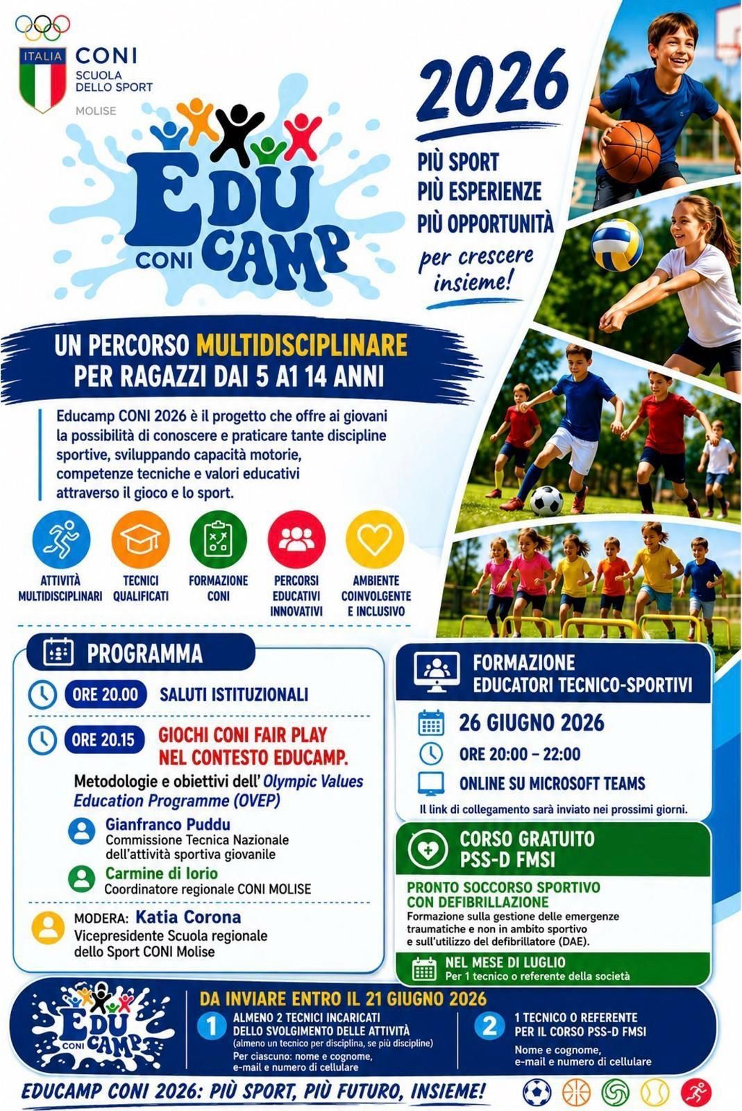 Corso di Formazione per tecnici Educamp CONI 2026