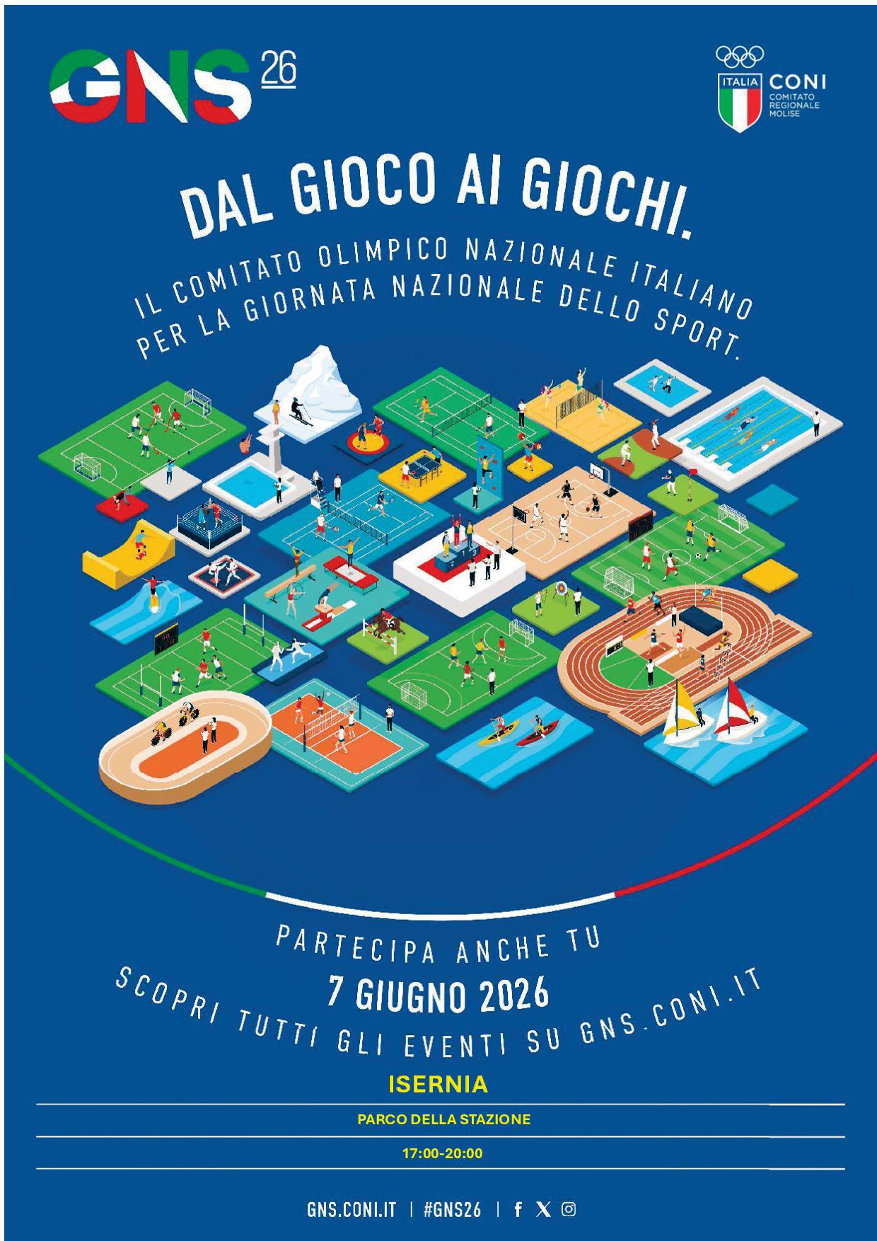 GIORNATA NAZIONALE DELLO SPORT - ISERNIA, 7 GIUGNO 2026