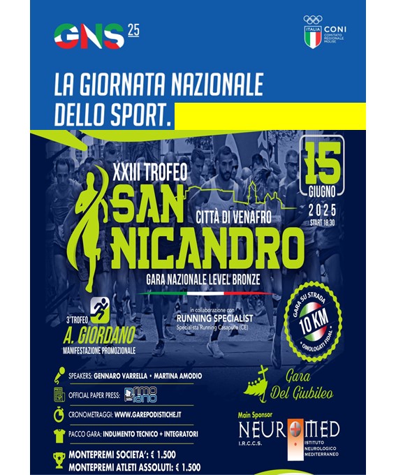 GIORNATA NAZIONALE DELLO SPORT - VENAFRO, 15 GUGNO 2025
