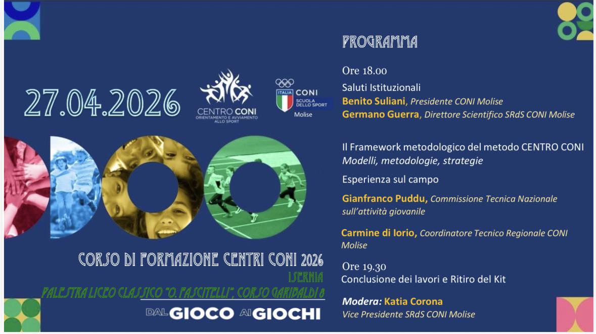 Corso di formazione Centri Coni 2026 - ISERNIA